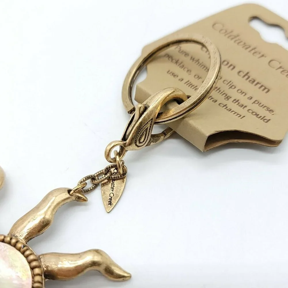 Coldwater Creek Clip On Charm Keychain Sun